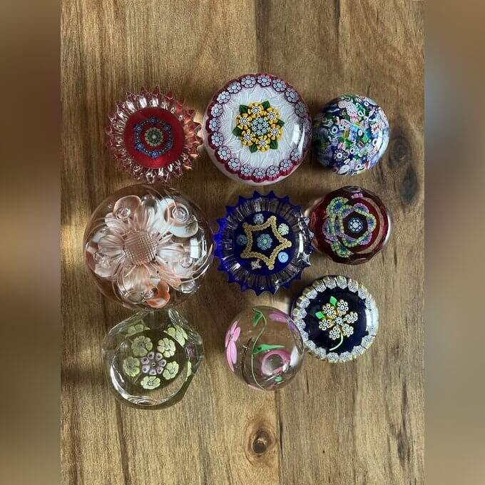 Hand-Blown Art Glass Paperweights