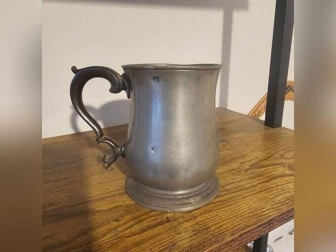 Antique Pewter Tankards and Plates