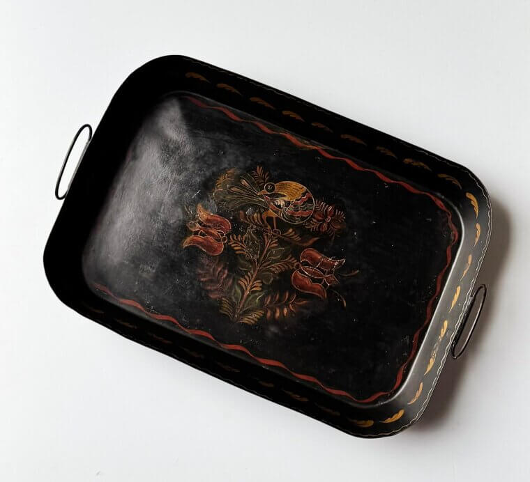 Painted Toleware Trays and Canisters