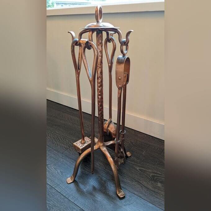 Antique Brass Fireplace Tools