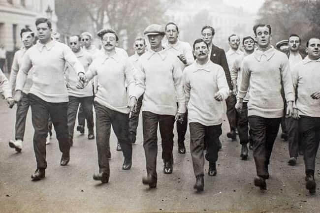 Estes São  Da Primeira Guerra Mundial Em Seu Primeiro Evento De Caminhada