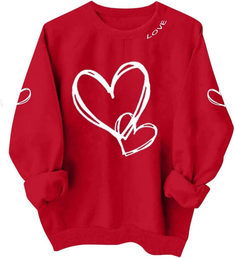 Valentine Heart Sweater - Cozy Style for Every Day - Enjoy 17% Off!
