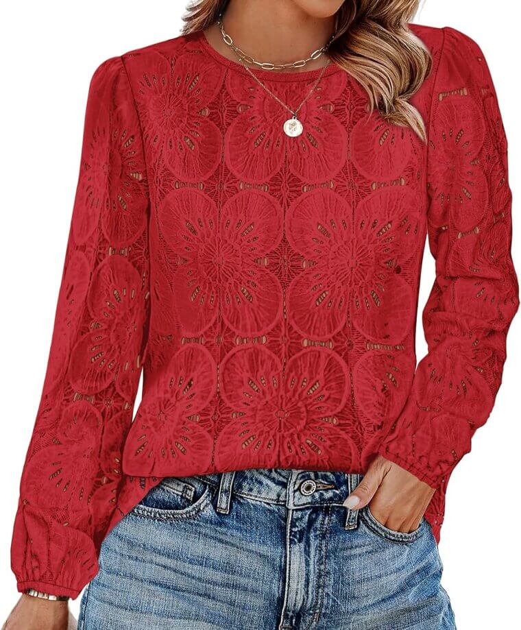 OFEEFAN Lace Blouse - Perfect Spring Style 