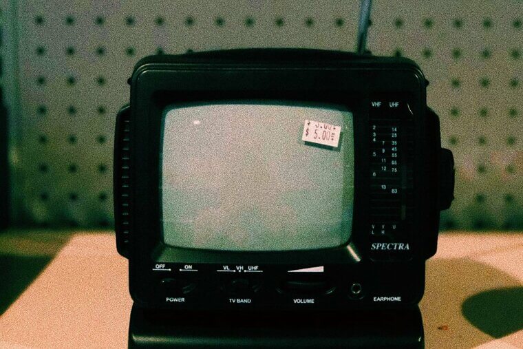 Portable TV With Crank Antennas