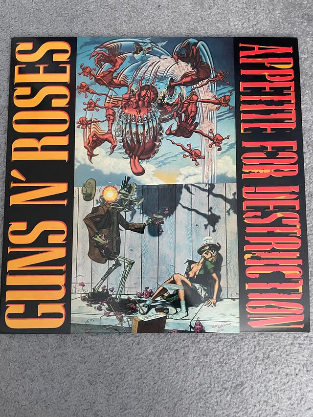 Guns N' Roses 'Appetite for Destruction' Banned Cover LP - The Sunset Strip Controversy - $1,500
