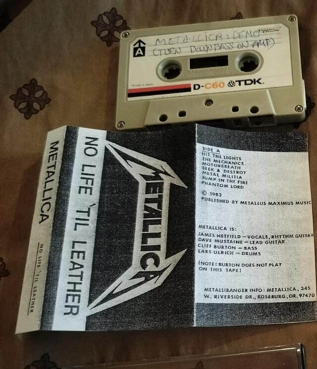 Metallica 'No Life 'til Leather' Demo Cassette - Thrash Metal Origins - $2,500