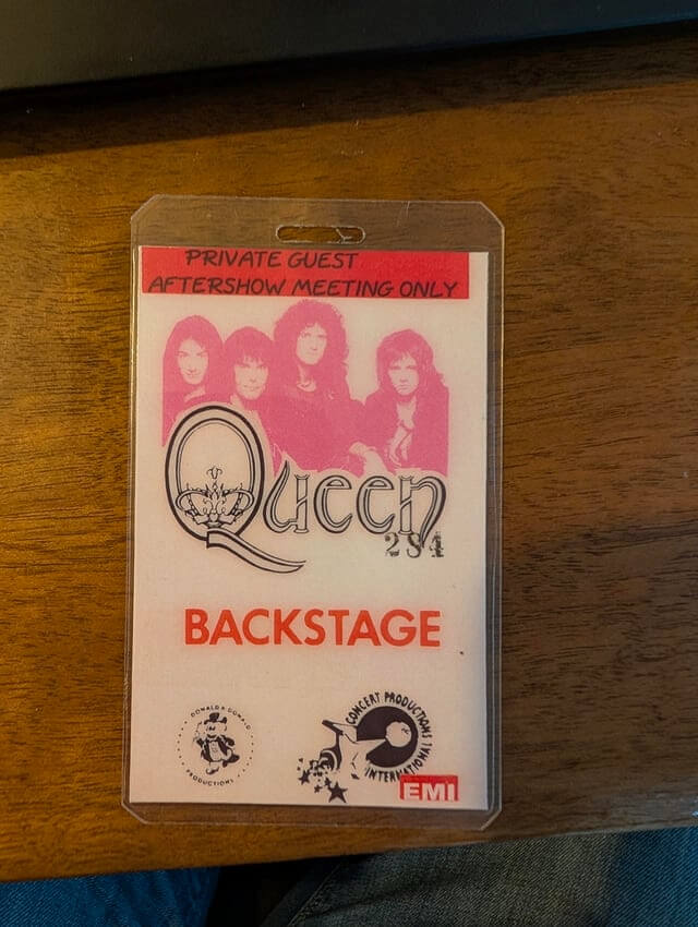 Queen 1974 'Sheer Heart Attack' Backstage Pass - The VIP Access Badge - $600