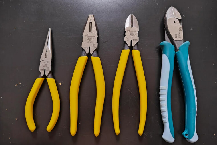 3-Piece Pliers Set (Needle-Nose, Slip-Joint, Wire Cutters)