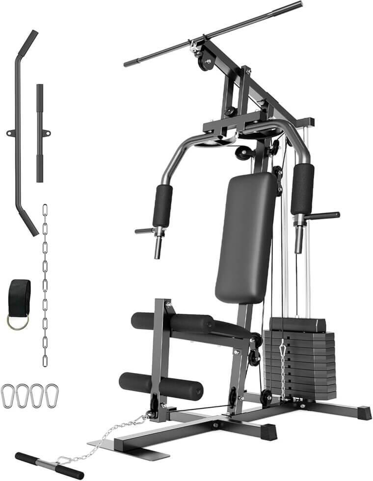 GarveeLife Gym System - Full Body Workout Station with Pulley - Enjoy 10% Off!