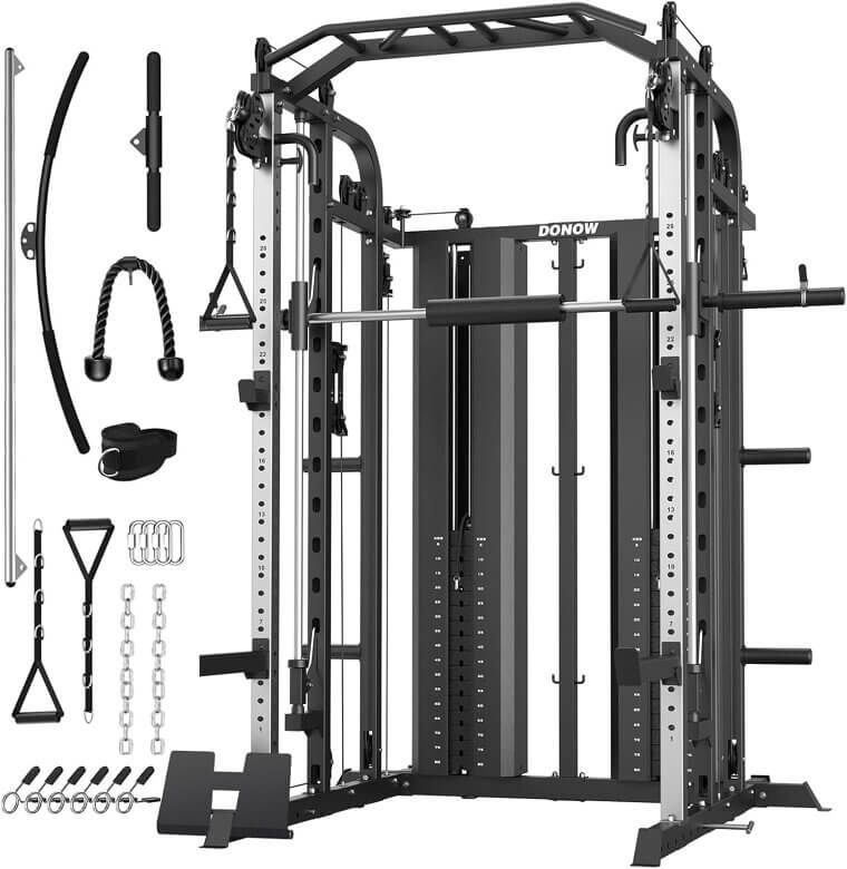 DONOW Smith Machine - Ultimate Home Gym System with Dual Cable Crossover! - Now 15% Off!