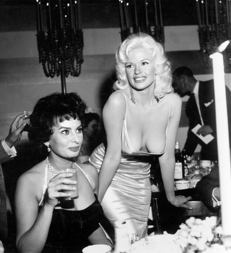 Jayne Mansfield’s Infamous Dress Worn to Steal Attention From Hostess Sophia Loren (1957)