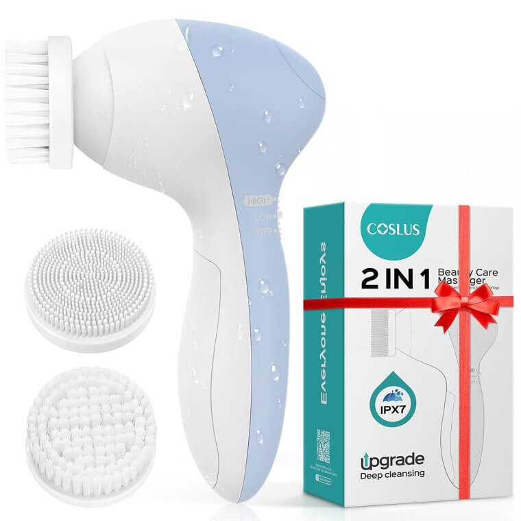 COSLUS Face Scrubber: 2-in-1 Electric Cleanser & Massager - Now 23% Off!
