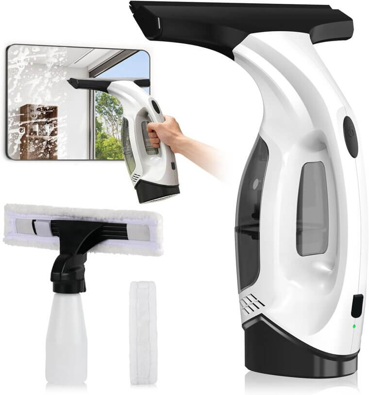 Window Vacuum Squeegee - Cordless Cleaning Power for Glass & Tiles - Enjoy 33% Off!