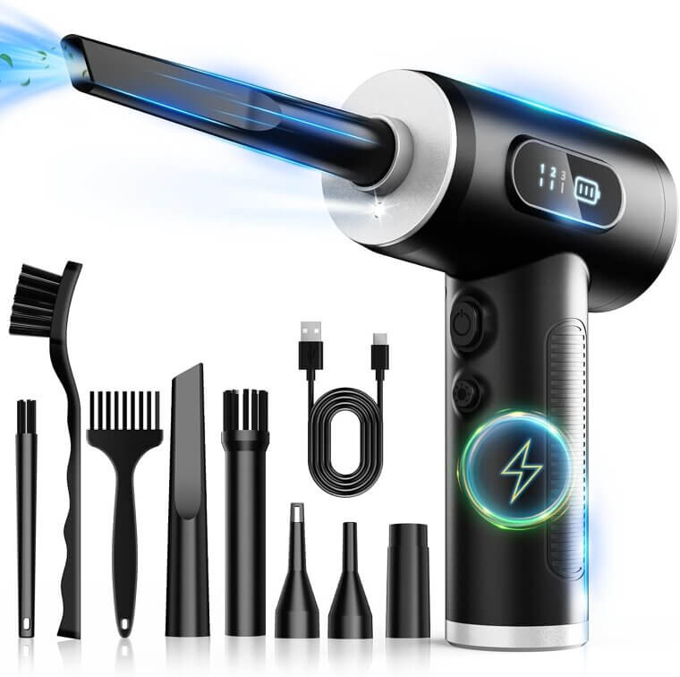 Electric Air Duster - Rechargeable, Powerful, and Versatile Cleaning - 36% Off!