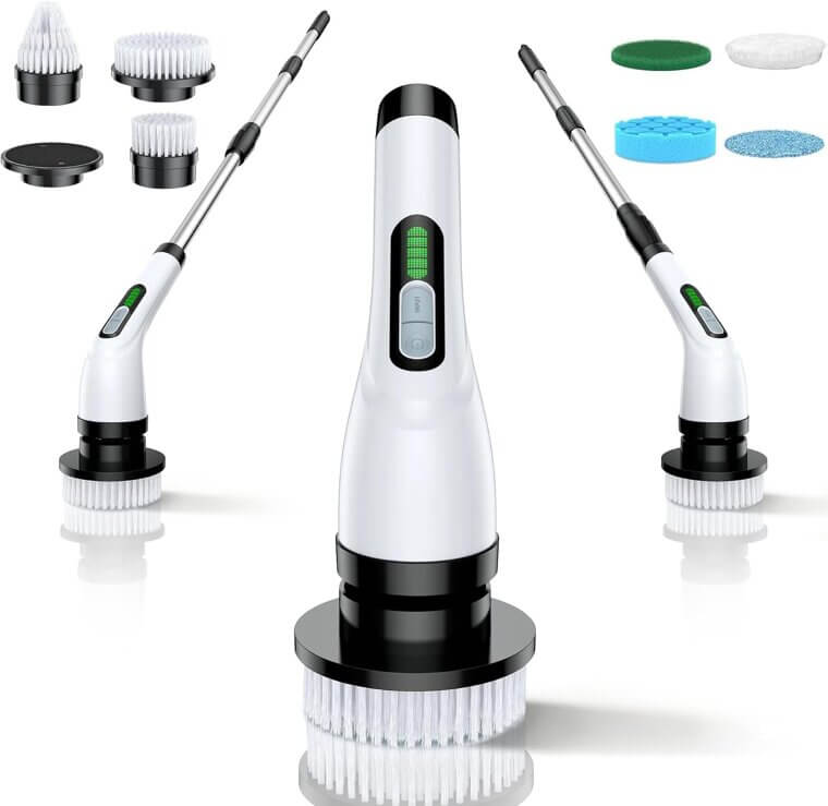 Electric Spin Scrubber - Cordless Cleaning Powerhouse with 7 Brush Heads - Don’t Miss the 33% Discount!