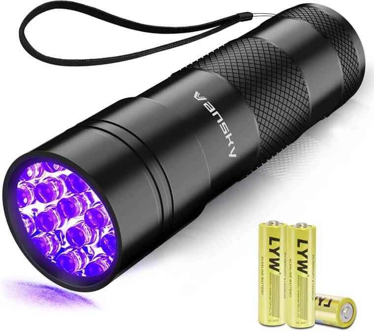 Vansky UV Flashlight - Detect Pet Stains & Bed Bugs Effortlessly - Now 21% Off!