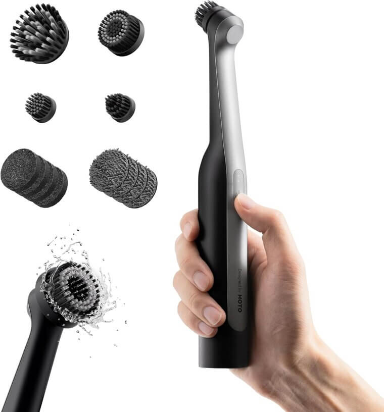 HOTO Wand Scrubber - Powerful, Cordless Cleaning for Tough Stains 