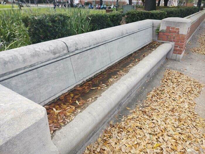 Someone Didn't Think About The Rain When They Made These Benches