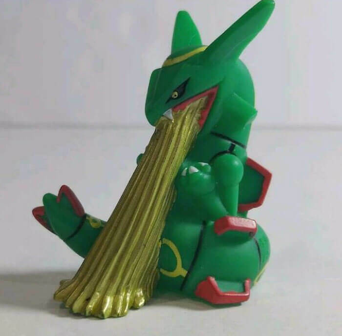 The Rayquaza Figure That Looks Like It's Projectile Vomiting
