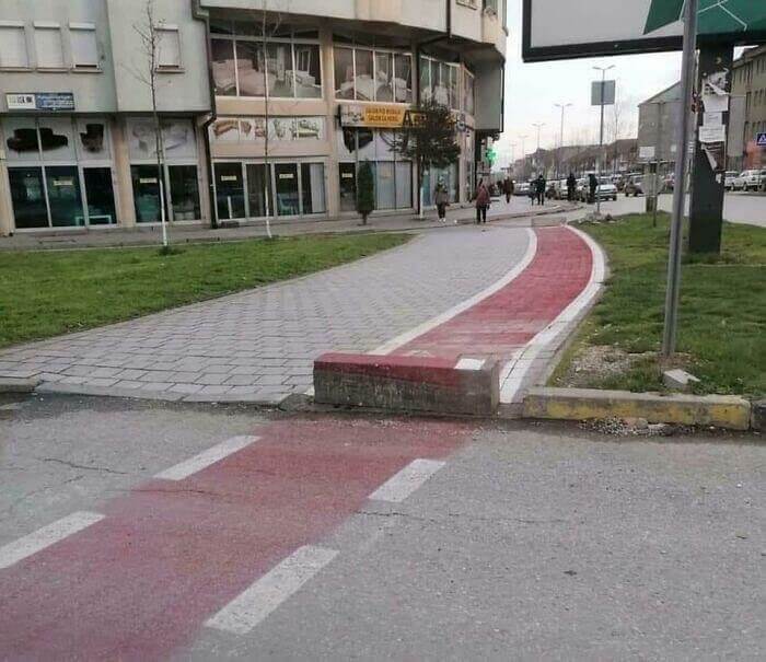 Bike Lanes With A Bit Of An Obstacle Course
