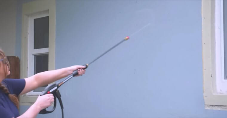 Pressure Washing a House