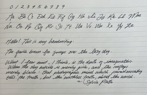 Writing in Cursive