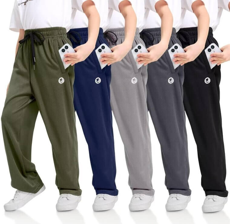 Boys Mesh Joggers - Comfortable 5-Pack for Active Kids - Now 43% Off!