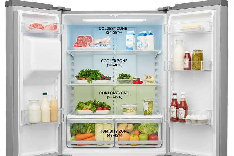 The Refrigerator Temperature Zone Map