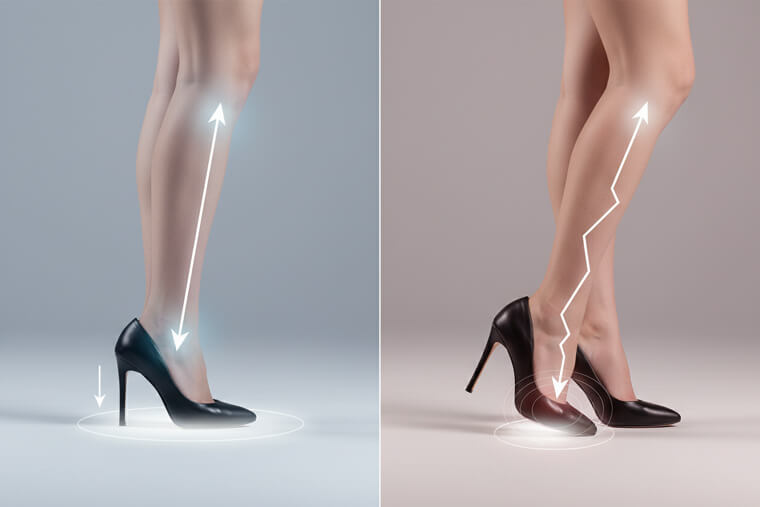 The Backwards High Heels Walking Trick