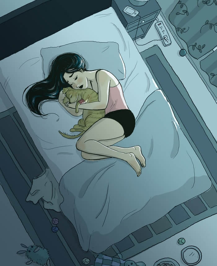 Cuddling and Taking Naps with Your Furry Friend