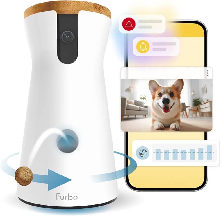 Furbo Dog Camera 360° - Treat Toss & Alerts - Now 5% Off!