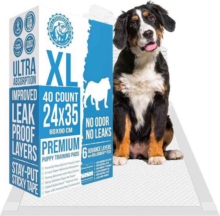 Bulldogology Pee Pads - XL Dog Training Essentials - Don’t Miss the 26% Discount!