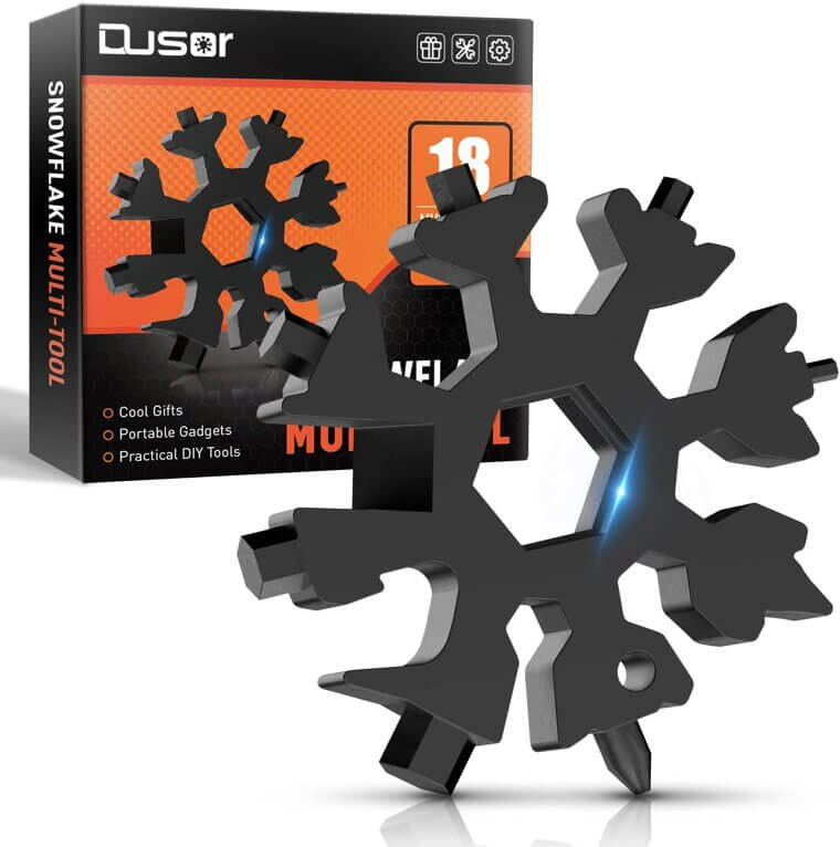 Dusor Snowflake Multitool: Perfect Gift for Men & Outdoor Enthusiasts 