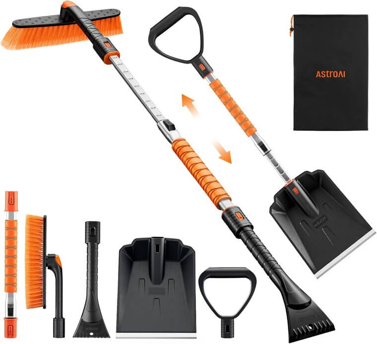 AstroAI Ice Scraper & Snow Shovel Kit - Tackle Winter with Ease! - Now 10% Off!