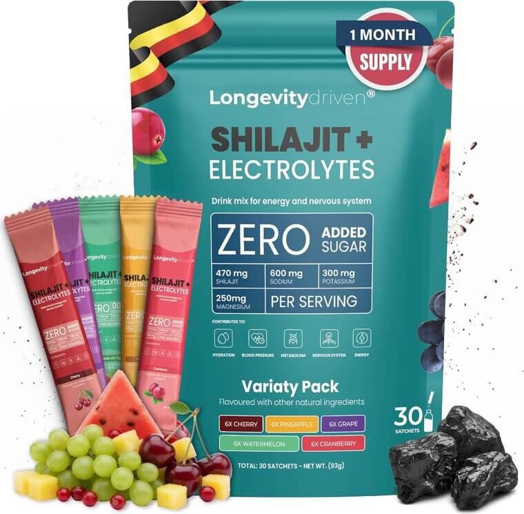 Shilajit Elektrolytpulver Für Energie & Vitalität 