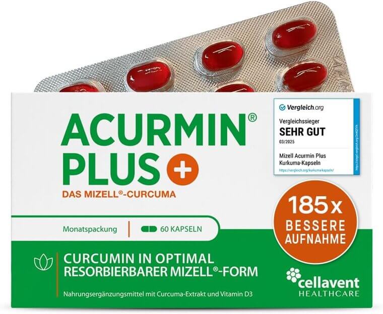 Acurmin PLUS Kurkuma - Hochdosiert Und Effektiv 
