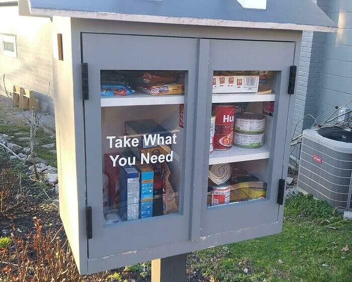 Local Pantry of Free Food for People to Take What They Need