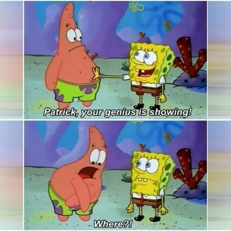SpongeBob SquarePants - Patrick Doesn't Know the Meaning of "genius"
