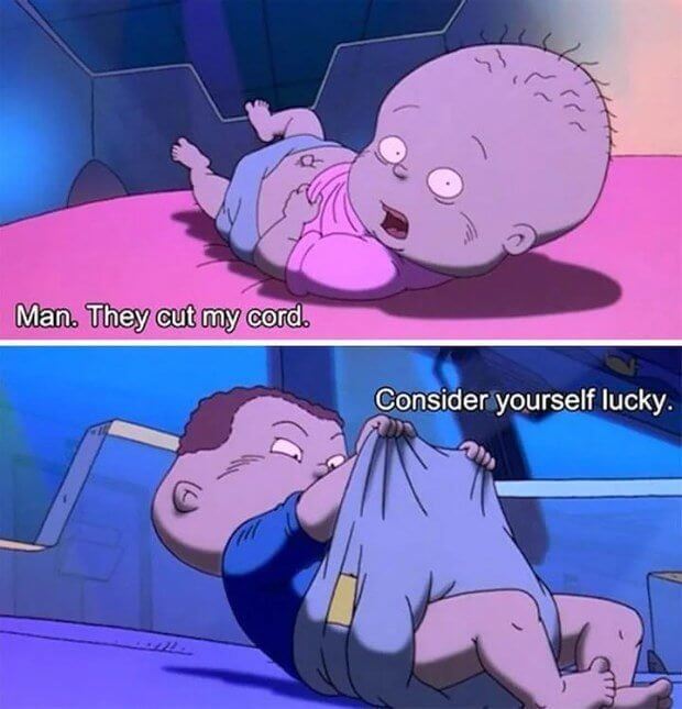 Rugrats - He Thinks He Still Has His Umbilical Cord, but It's Something Else