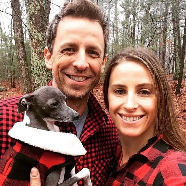 Seth Meyers and Alexi Ashe