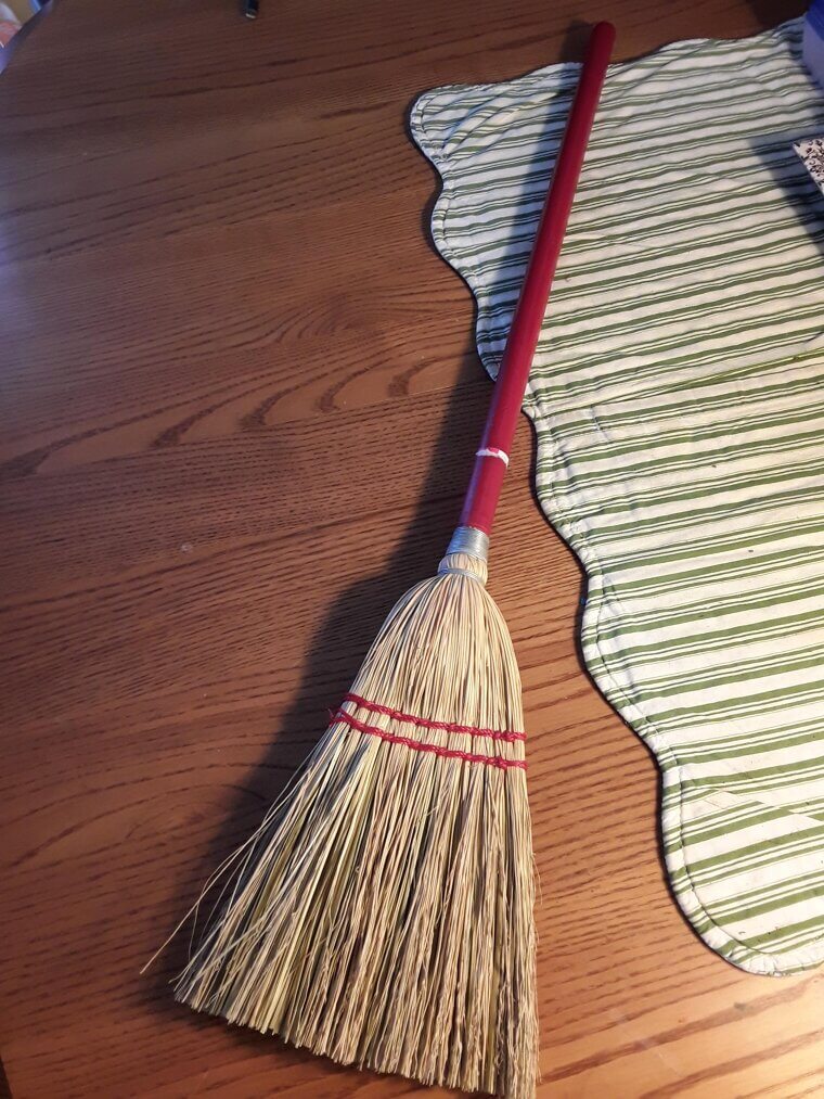 Testing Cake Doneness with a Clean Broom Straw