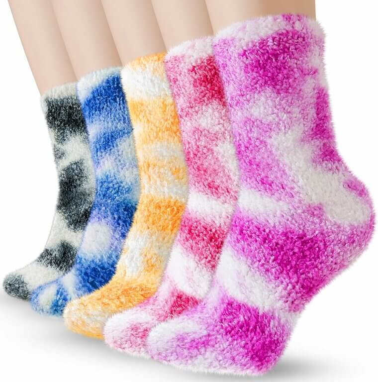 Stay Warm With Tie Dye Fuzzy Socks - Cozy Christmas Gifts - 33% Off!
