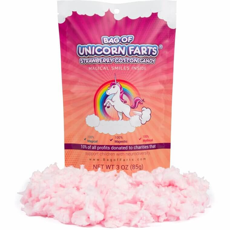 Hilarious Unicorn Farts Strawberry Cotton Candy - Perfect Gift for All Ages!