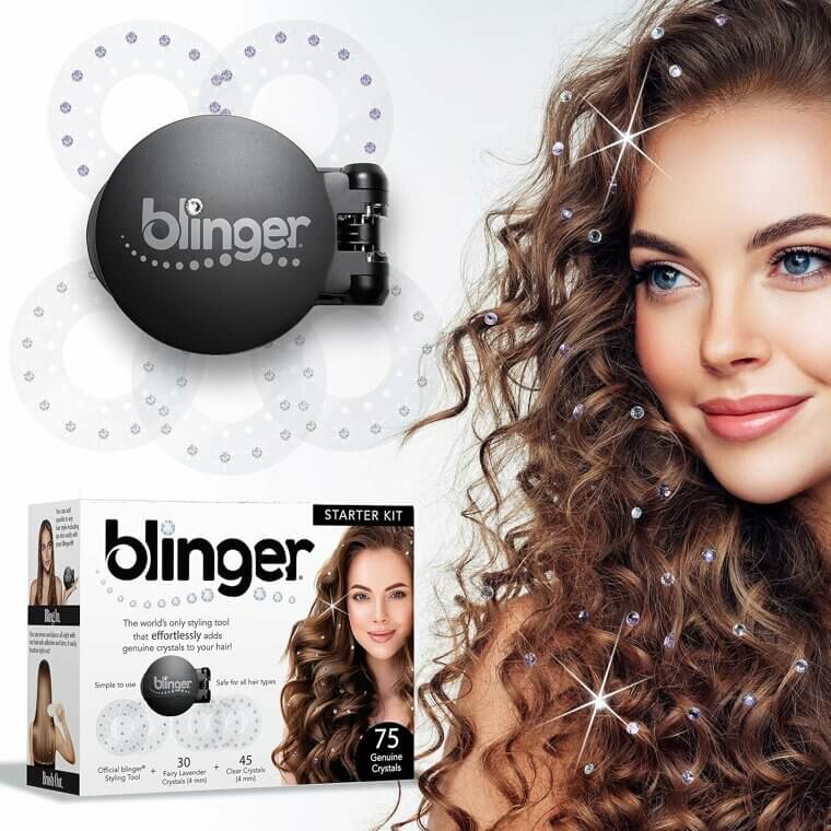 Effortlessly Glam Up with Blinger Hair Tool – 75 Sparkling Crystals 