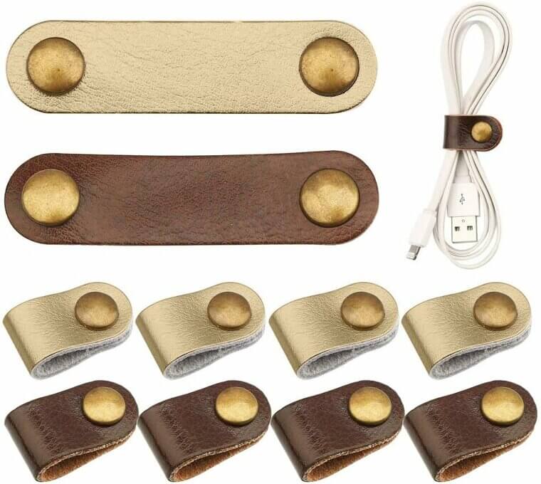 Organize in Style With Leather Cord Holders - Perfect Desk Accessory!