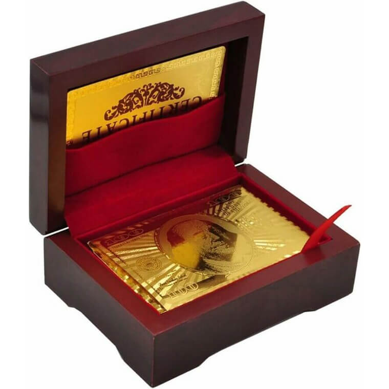 Elevate Game Nights with Gold Foil Poker Cards in Elegant Box