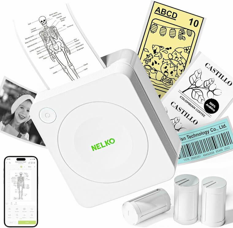 Enhance Creativity With Nelko Sticker Printer - Portable & Efficient - 36% Off!