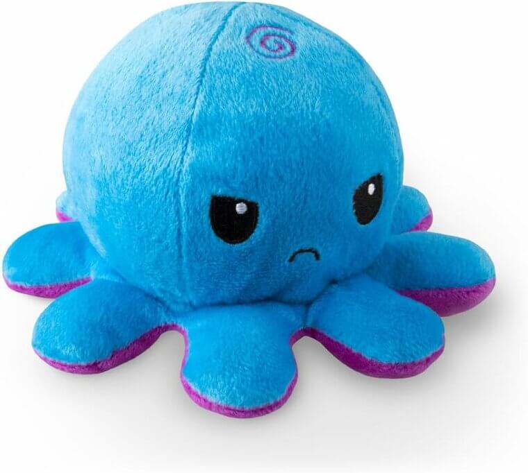Express Your Mood With Reversible Octopus Plushie - Cute and Sensory Fun!