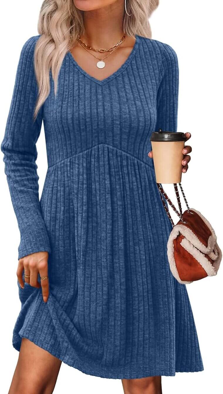 OFEEFAN Sweater Dress - Perfect for Fall & Winter! - Now 42% Off!