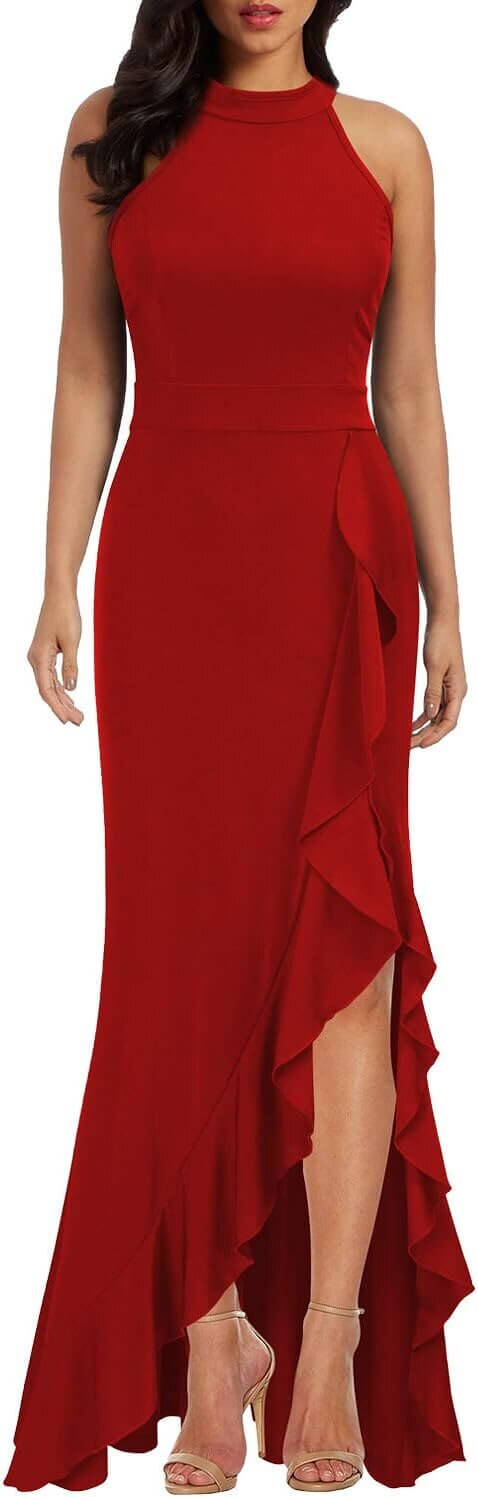 WOOSEA High Neck Dress - Elegant Evening Wear for Every Occasion - Now 10% Off!